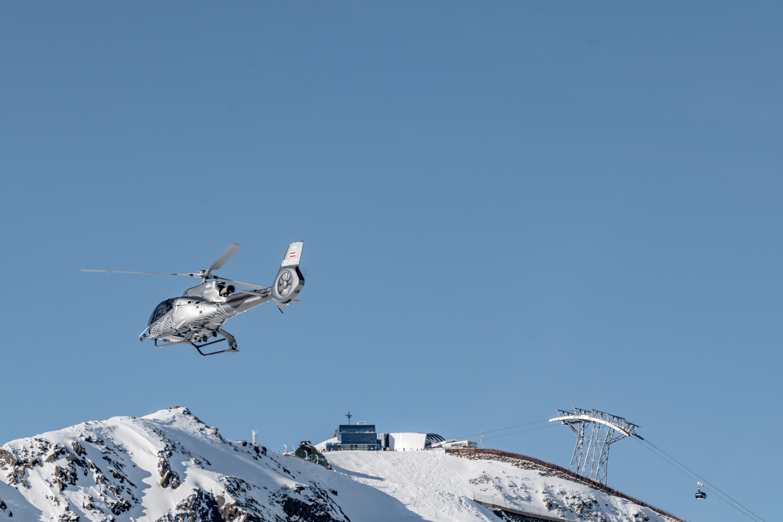 Helikopterflug am Gaislachkogl in Sölden