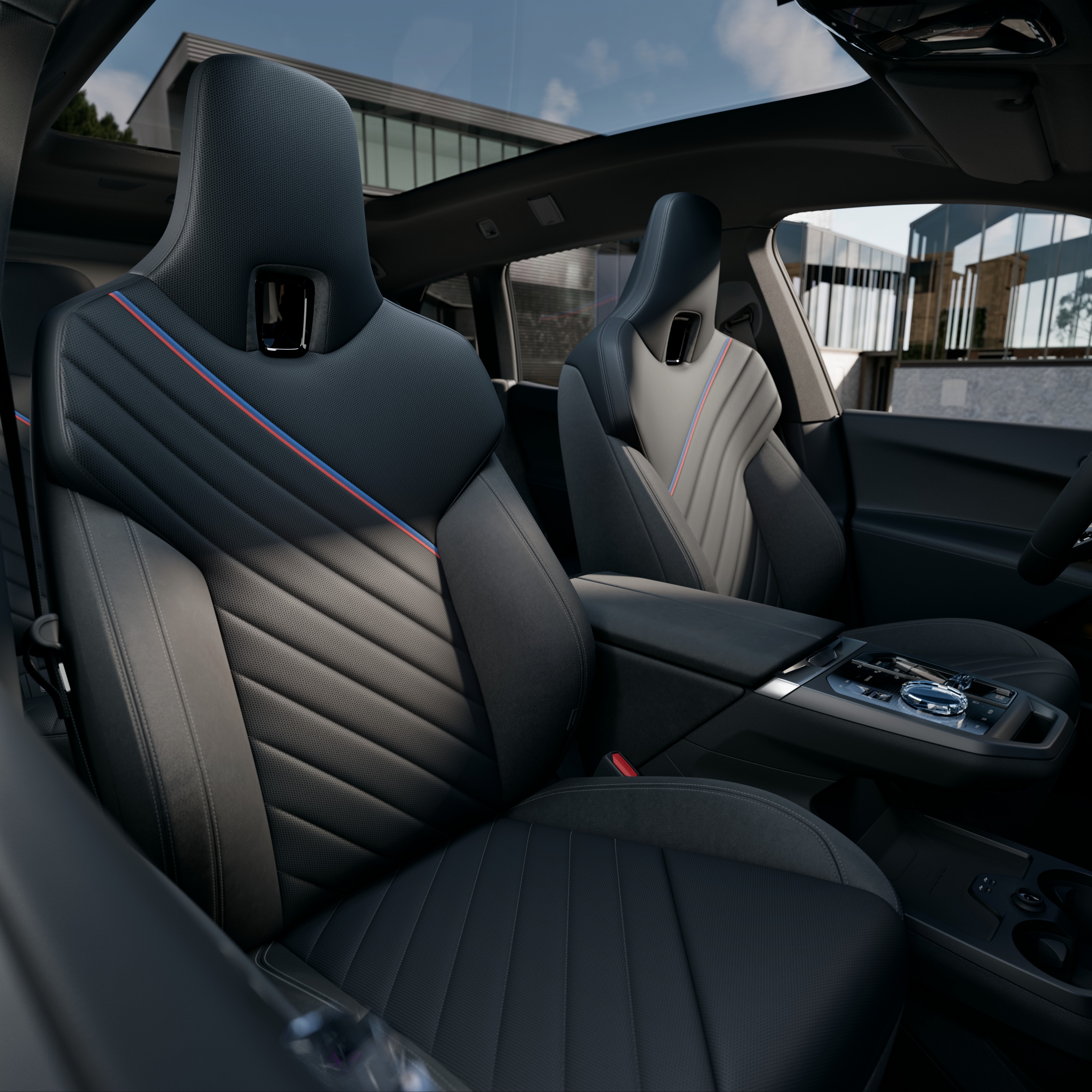 Modernes Interieur des BMW iX xDrive45 mit luxuriösem Design