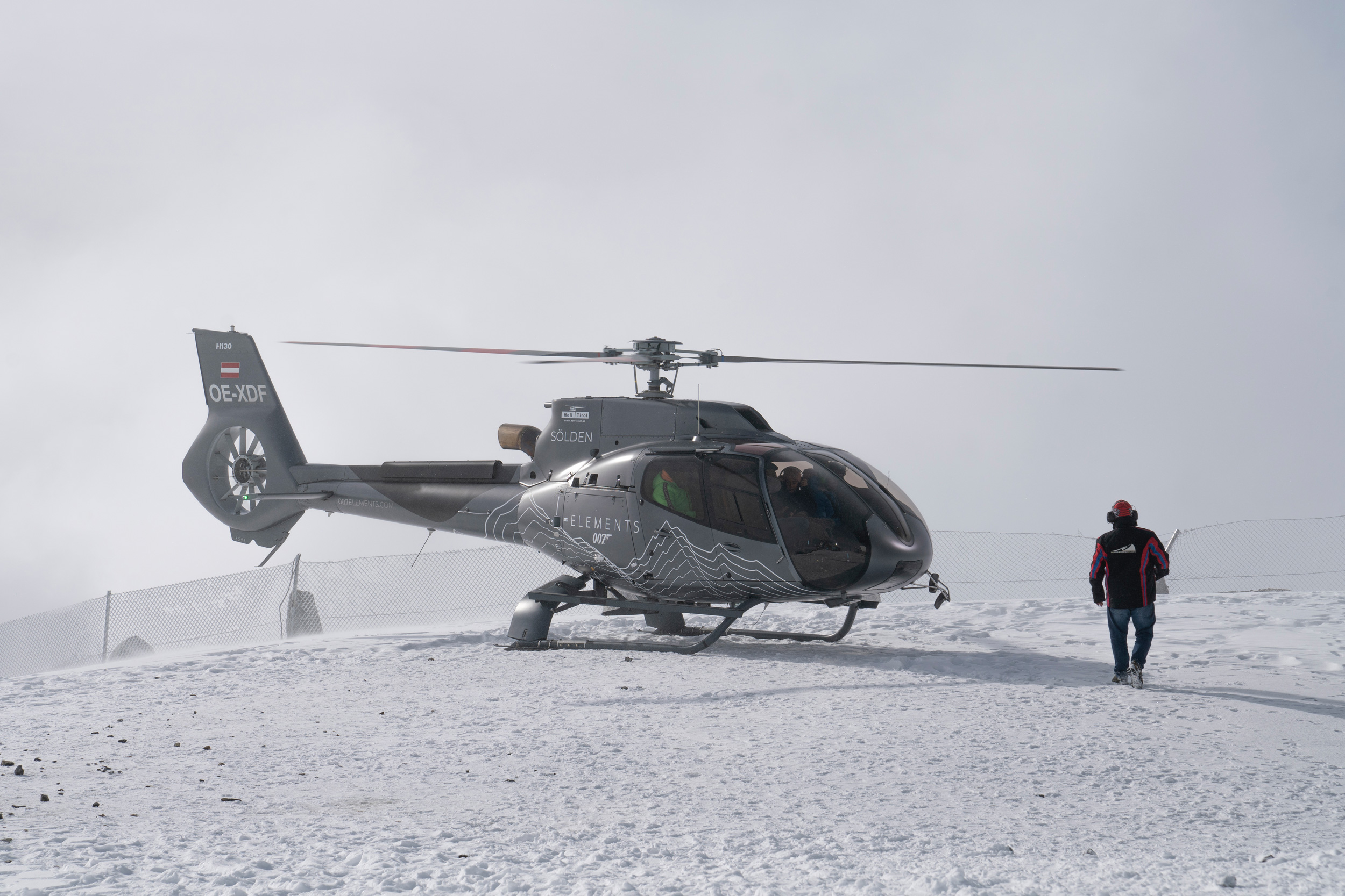Hubschrauber bei DSDS in Sölden