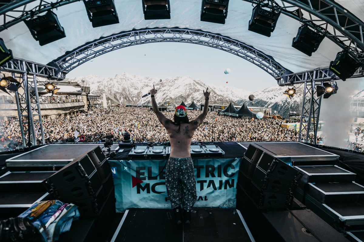 Electric Mountain Main Days mit Steve Aoki am Giggijoch in Sölden, Tirol Electric Mountain Main Days mit Steve Aoki am Giggijoch in Sölden, Tirol