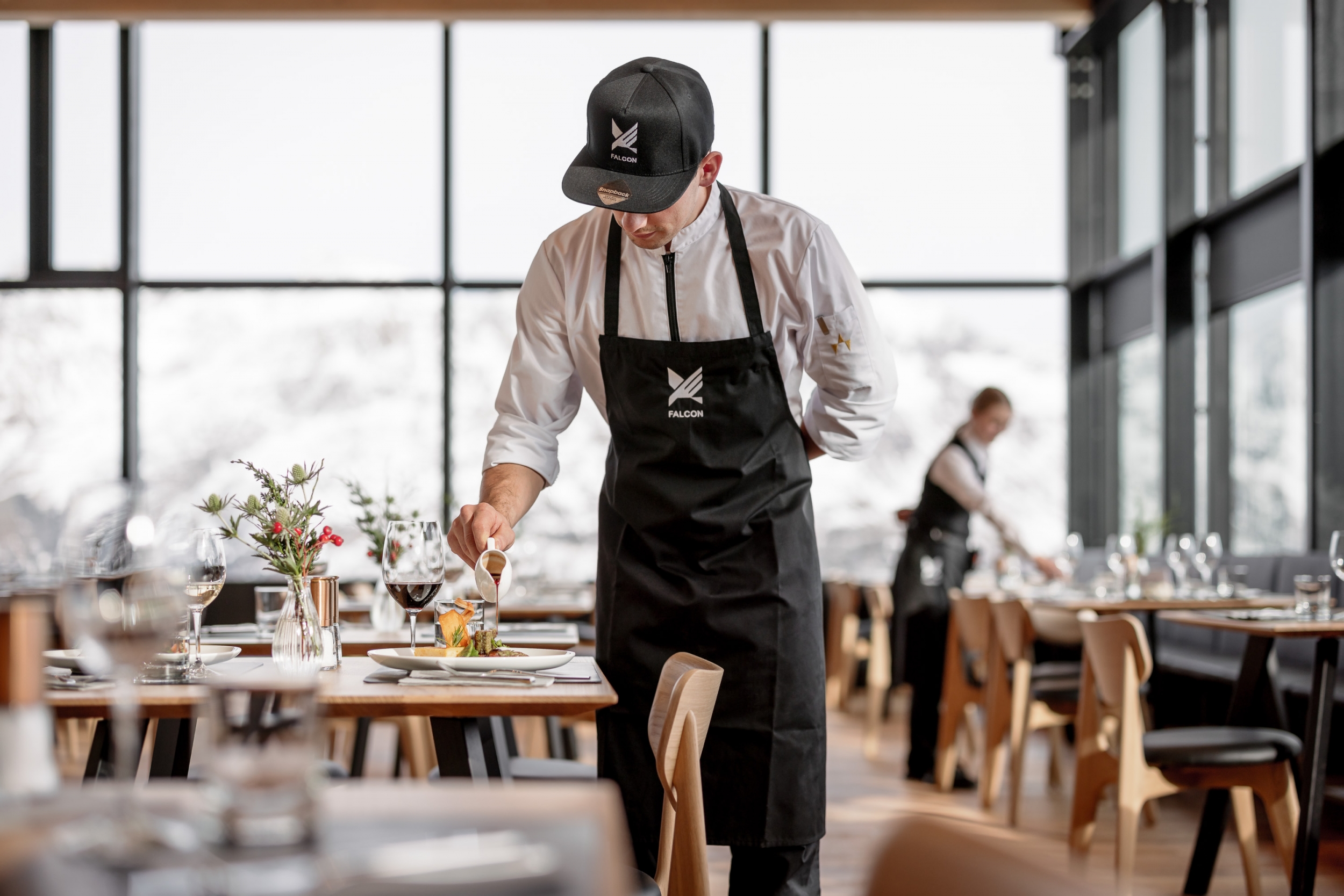 Exklusive Gerichte im Restaurant Falcon