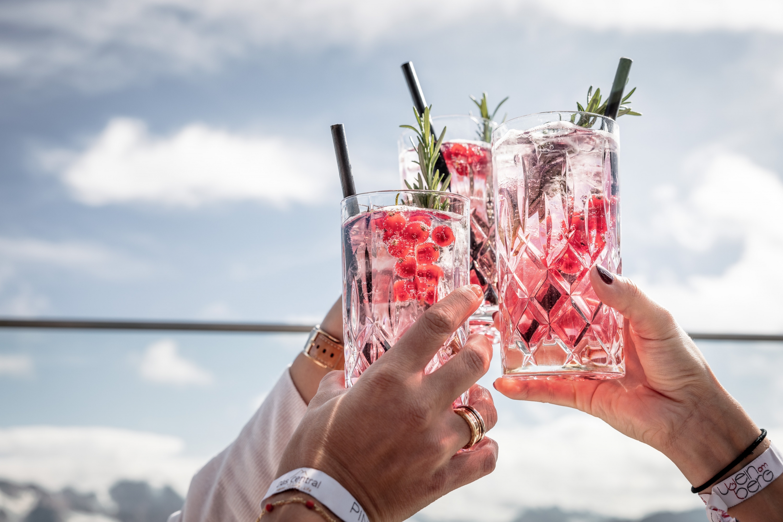 Drinks im ice Q am Gaislachkogl bei der Summer Party