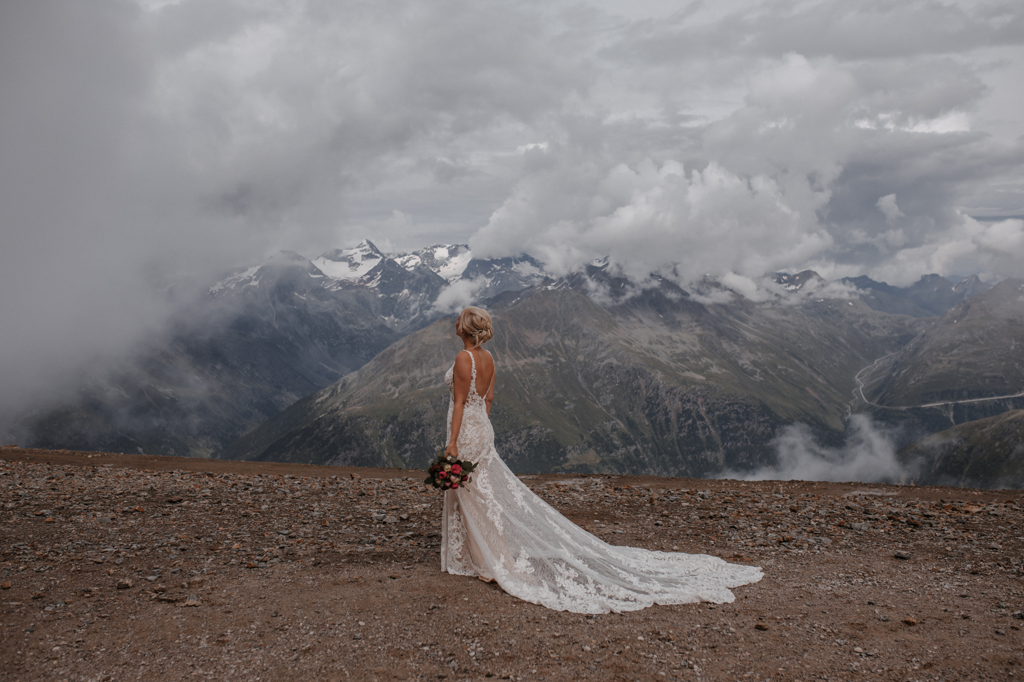 Braut auf über 3.000 m Seehöhe in Sölden