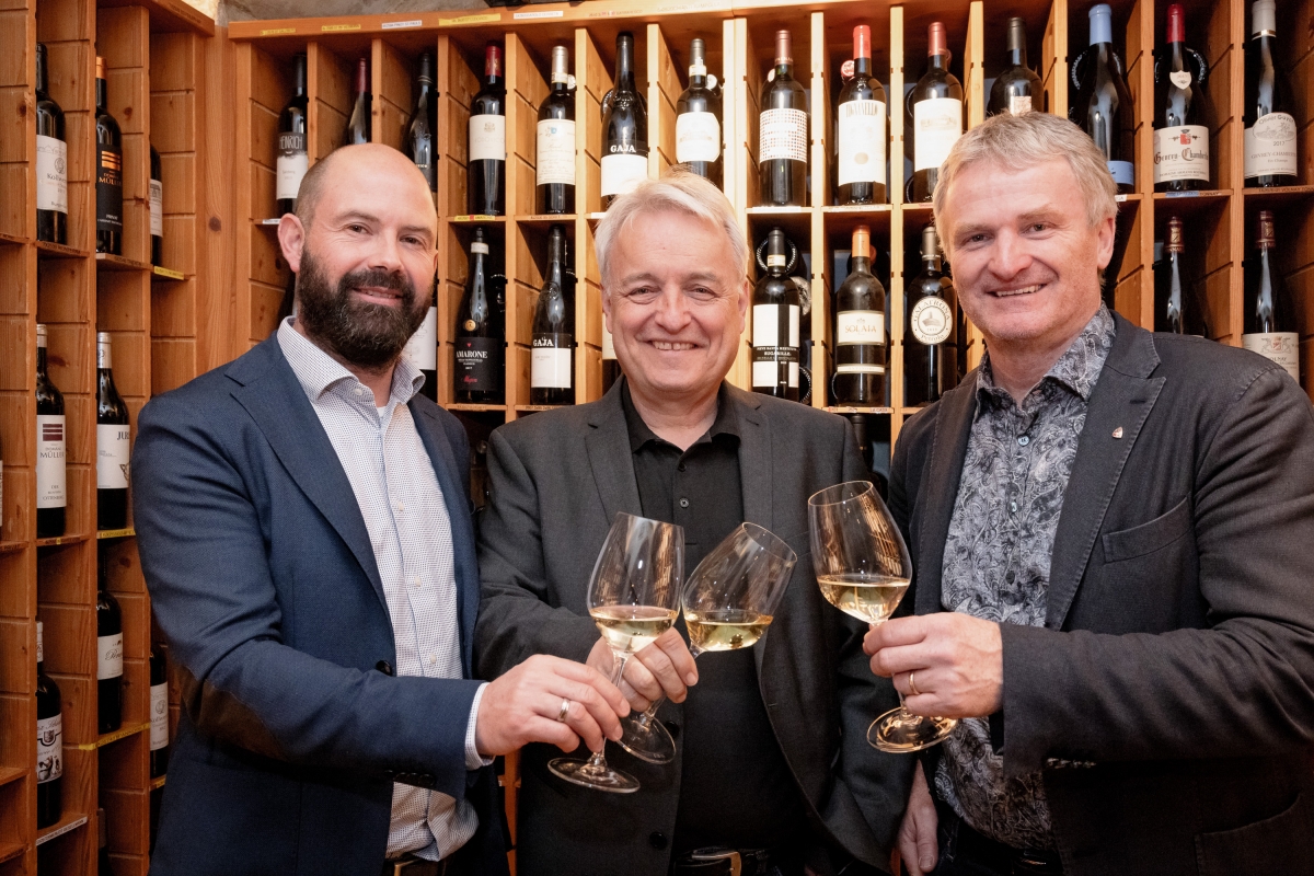 Die PINO 3000 Winzer Wolfgang Tratter, Joachim Heger und Paul Achs