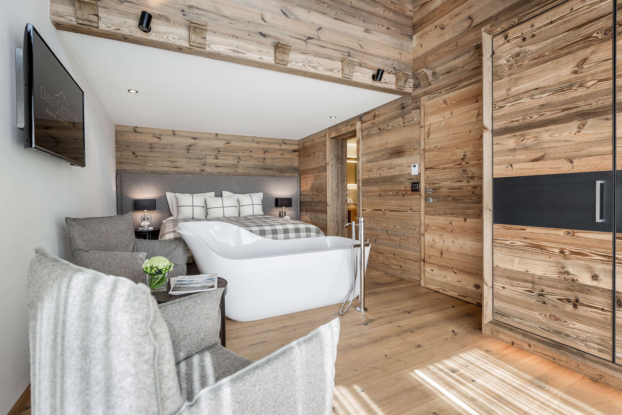 Präsidentensuite Schlafzimmer – Luxushotel Das Central in Sölden