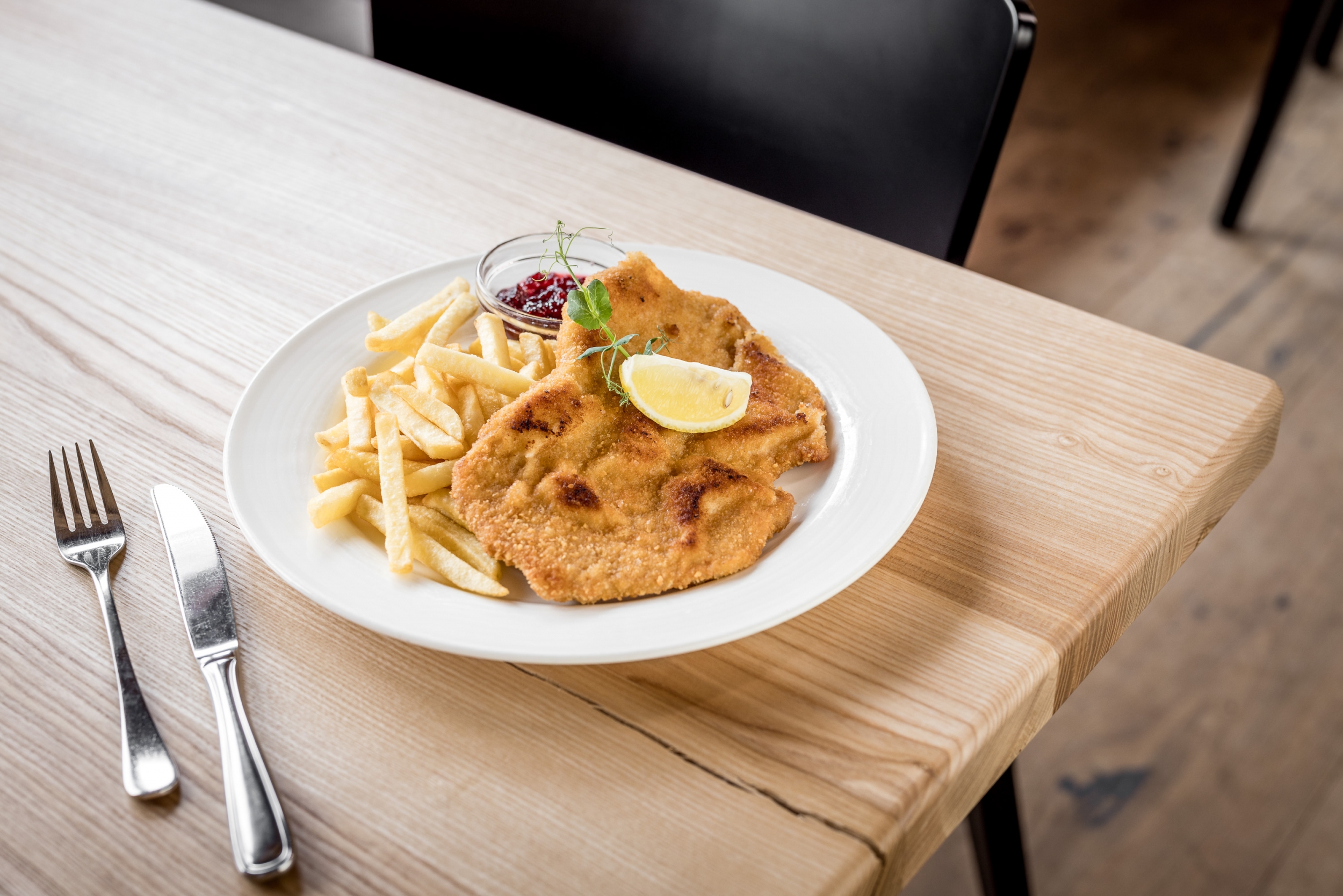 Restaurant Giggijoch im Skigebiet Sölden – Schnitzel