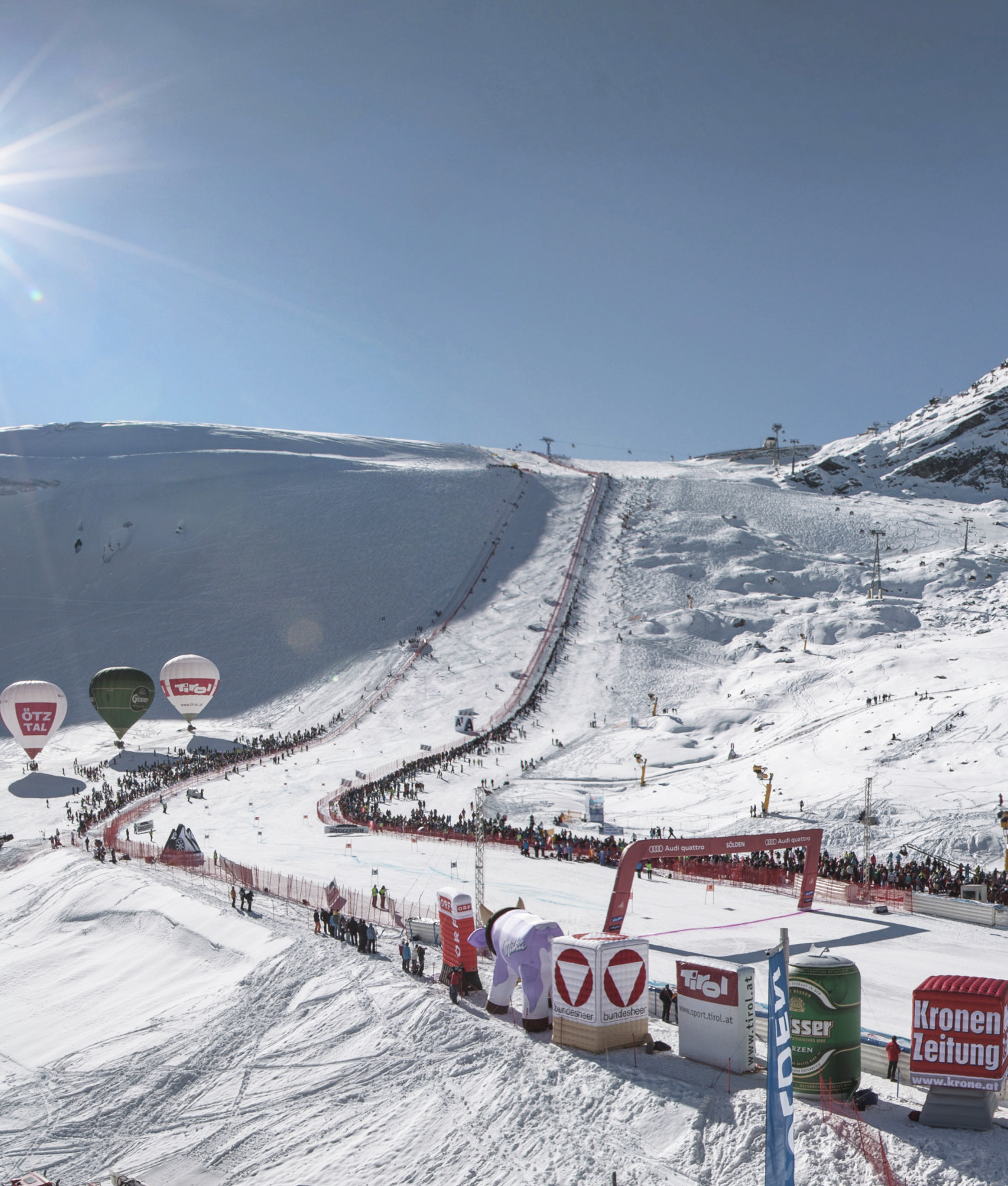 Weltcuphang Rennstrecke Skiweltcup Sölden
