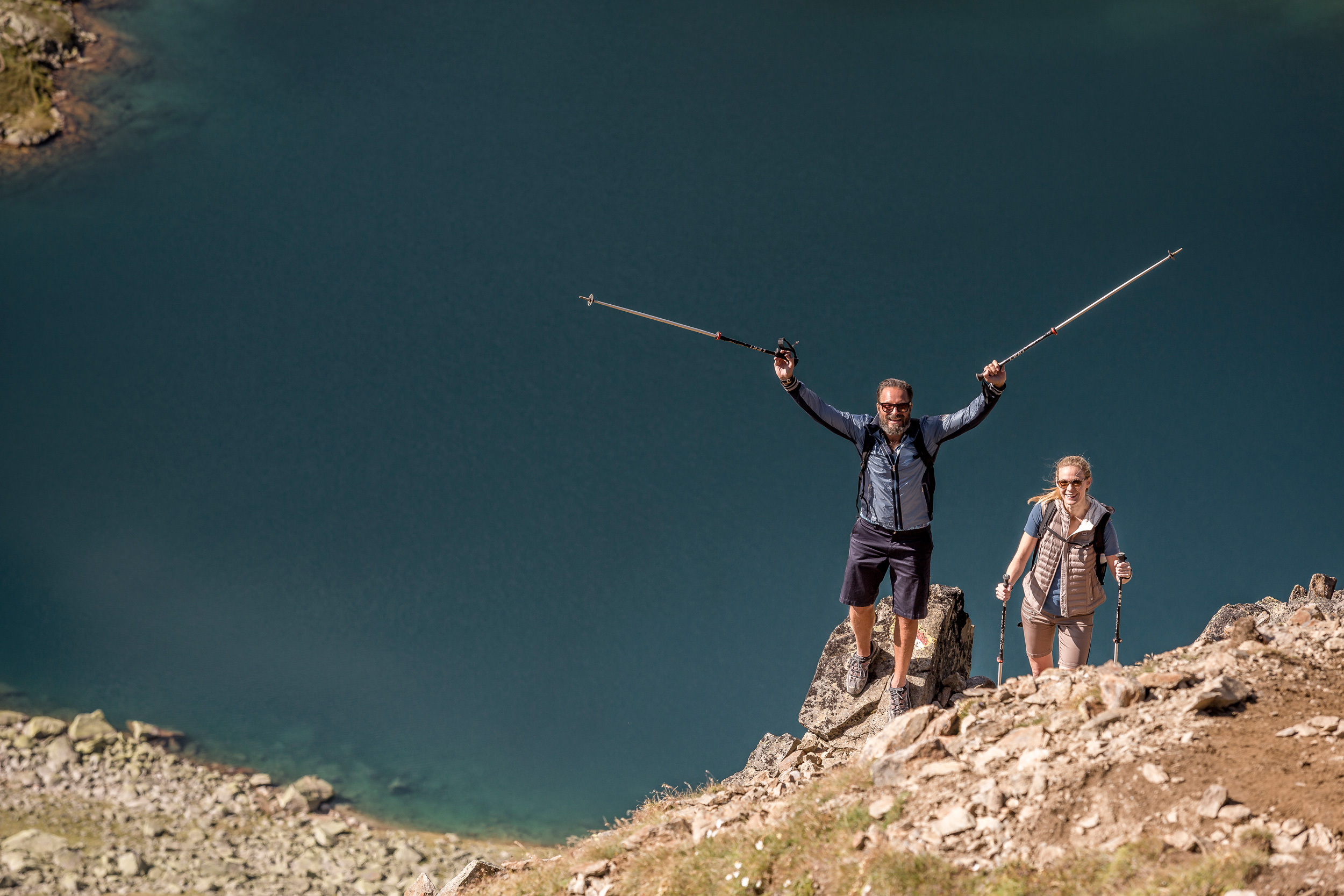 Wanderung zum Bergsee in Sölden