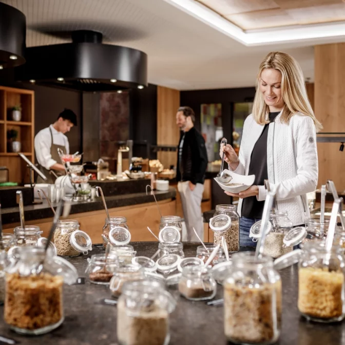Frühstücksbuffet im Hotel Das Central in Sölden